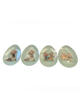 World Market Easter Egg Shaped Plates - Pastel Green Set of 4